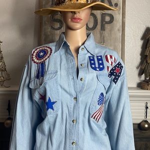 Awesome Vintage Chazz Denim Shirt